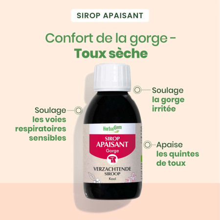 Sirop refroidissements apaisant gorge bio