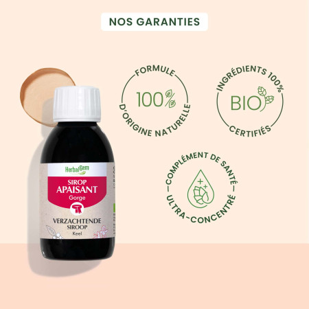 Sirop refroidissements apaisant gorge bio