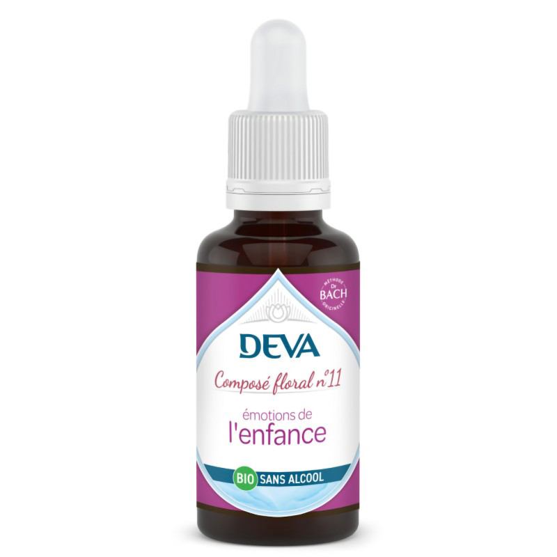 Compte gouttes Emotions de l'enfance sans alcool - Composé floral n° 11 bio