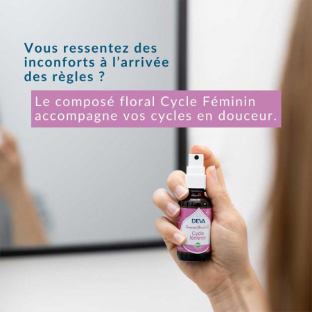 Compte gouttes Cycle féminin sans alcool - Composé floral n° 17 bio