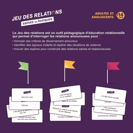 objectifs jeu des relations amoureuses saines ou toxiques de comitys