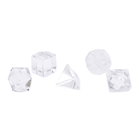 Solides de Platon Cristal de roche qualité A