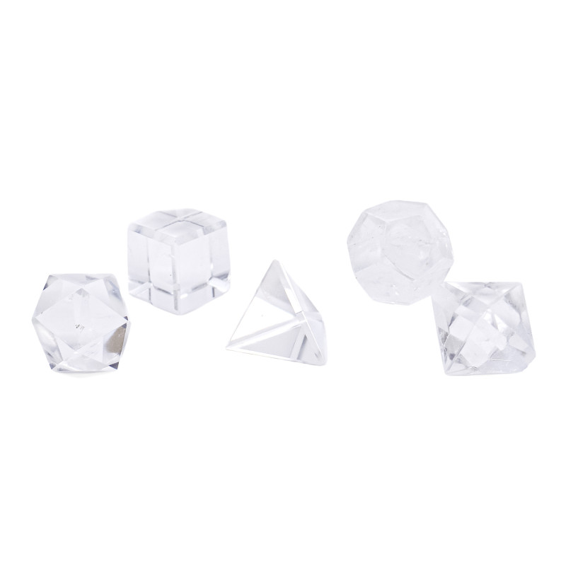 Solides de Platon Cristal de roche qualité A