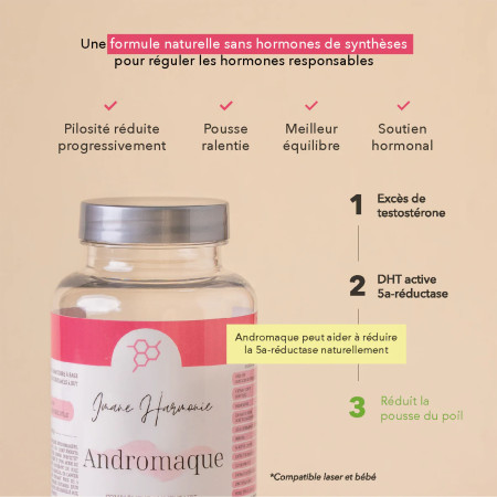Complément alimentaire Andromaque - SOPK Hirsutisme