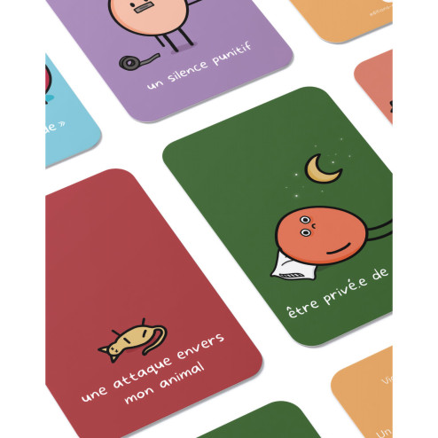 cartes illustrées  sur les violences entre partenaires intimes