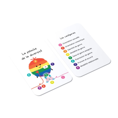carte avec la peluche de la diversité illustrée