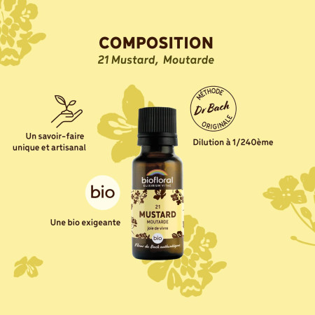 Fleurs de Bach n°21 Moutarde Bio en granules