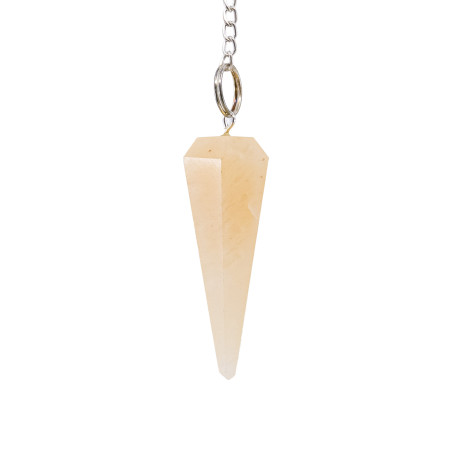 Pendule divinatoire facetté en Calcite orange qualité A