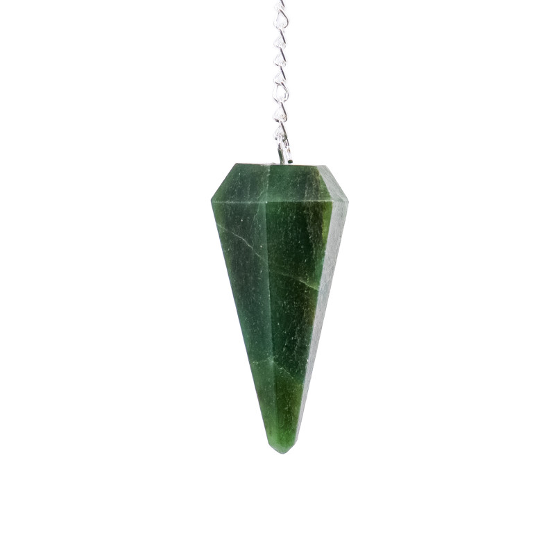 Pendule divinatoire facetté en Jade qualité A