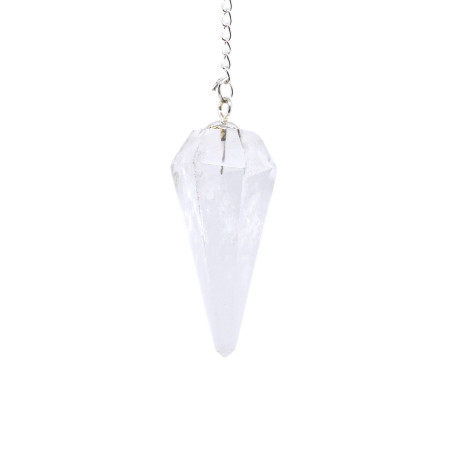 Pendule divinatoire facetté en Quartz qualité A