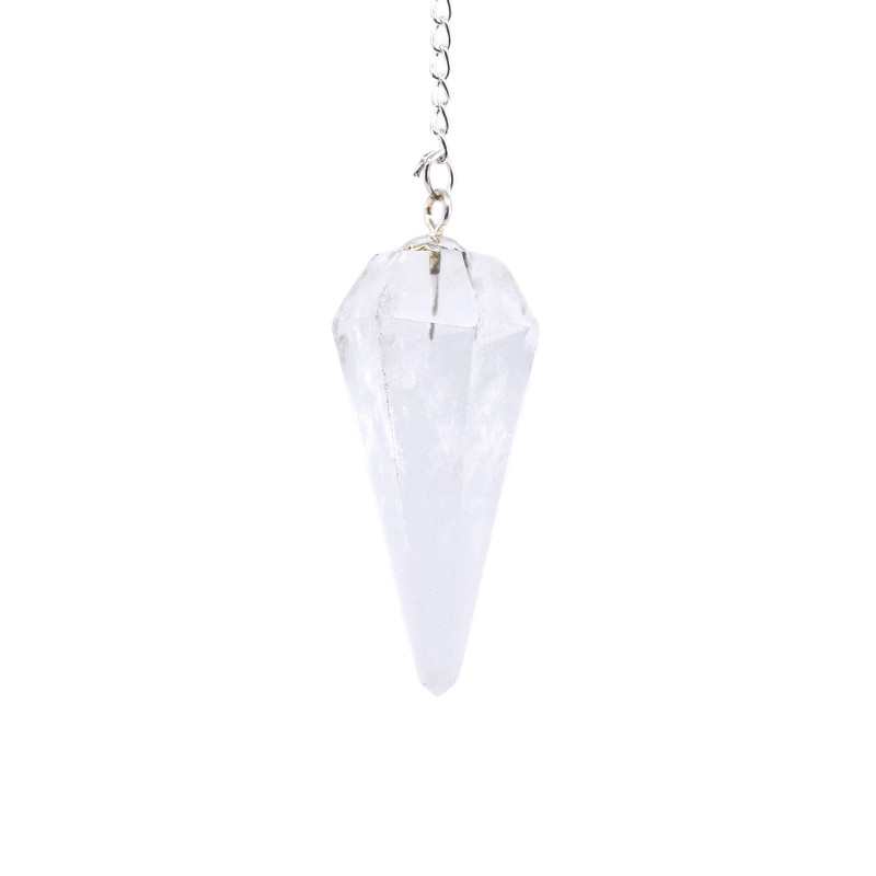Pendule divinatoire facetté en Quartz qualité A