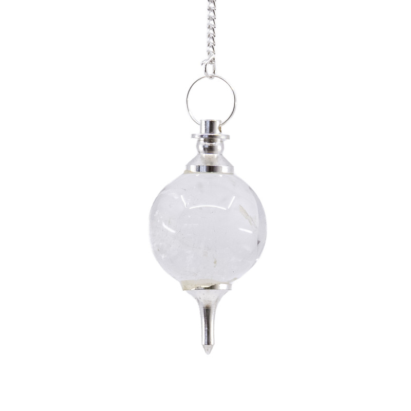 Pendule divinatoire séphoroton en Cristal de roche