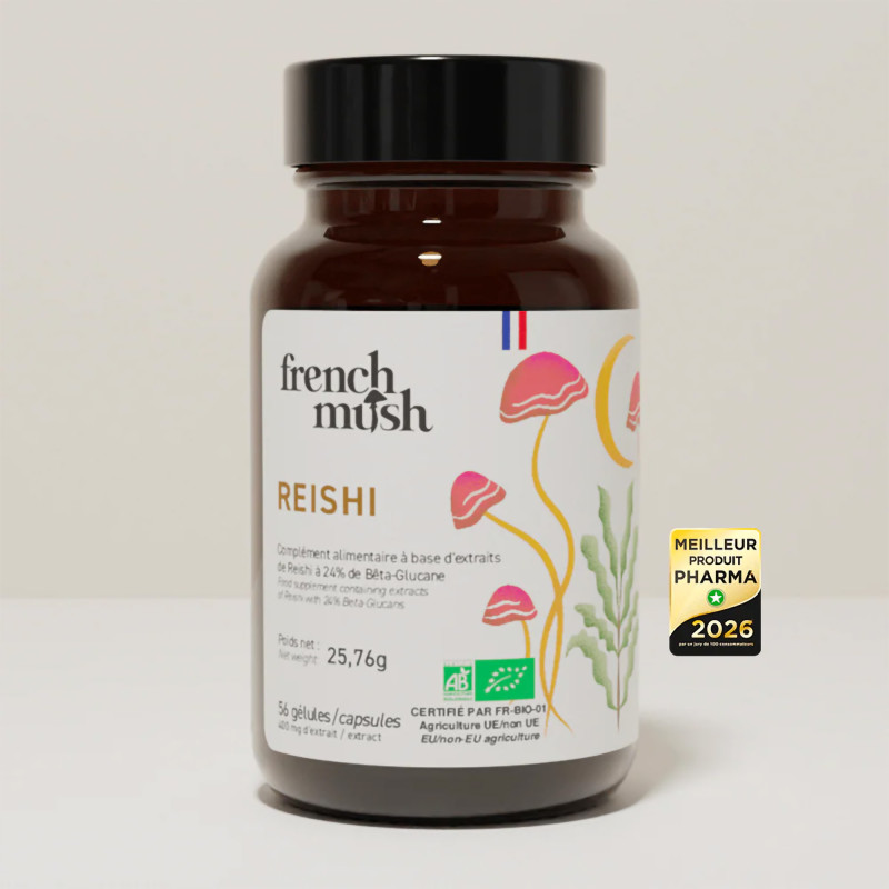 Complément alimentaire à base d'extraits de Reishi bio