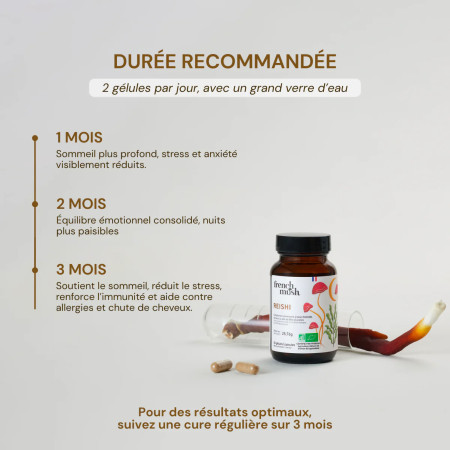 Complément alimentaire à base d'extraits de Reishi bio