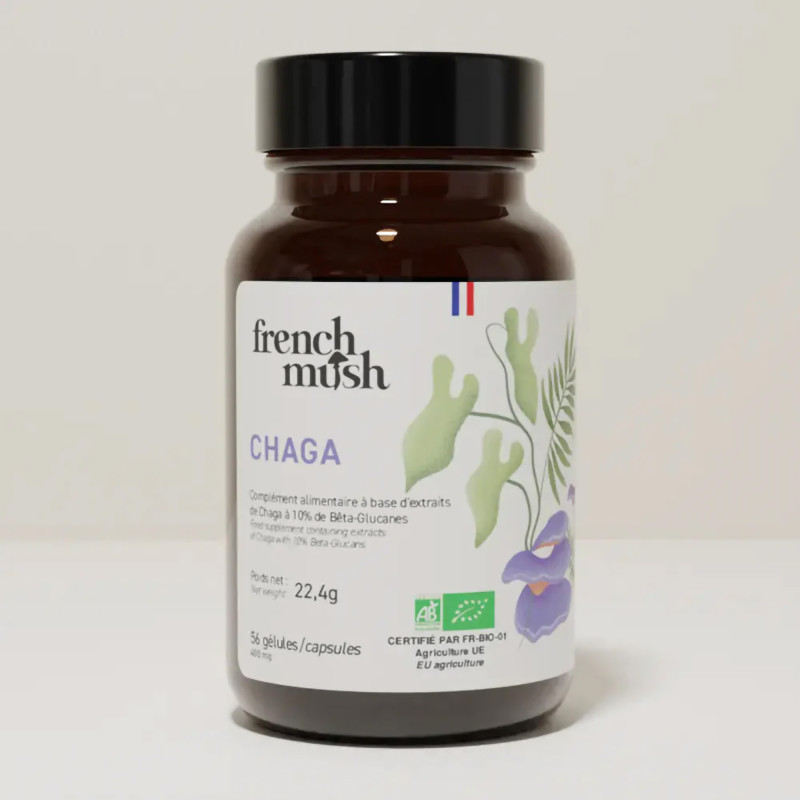 Complément alimentaire à base d'extraits de Chaga bio