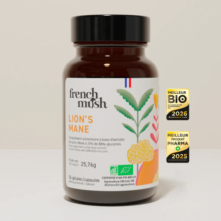 Complément alimentaire à base d'extraits de Lion's mane bio