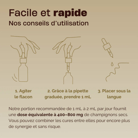 Gouttes Concentration à base de champignons français bio