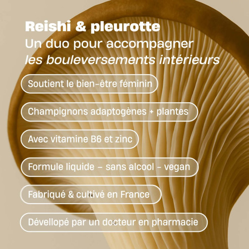 Gouttes Ménopause à base de champignons français bio