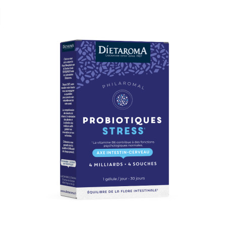 Gélules Probiotiques Stress Philaromal - Axe intestin-cerveau