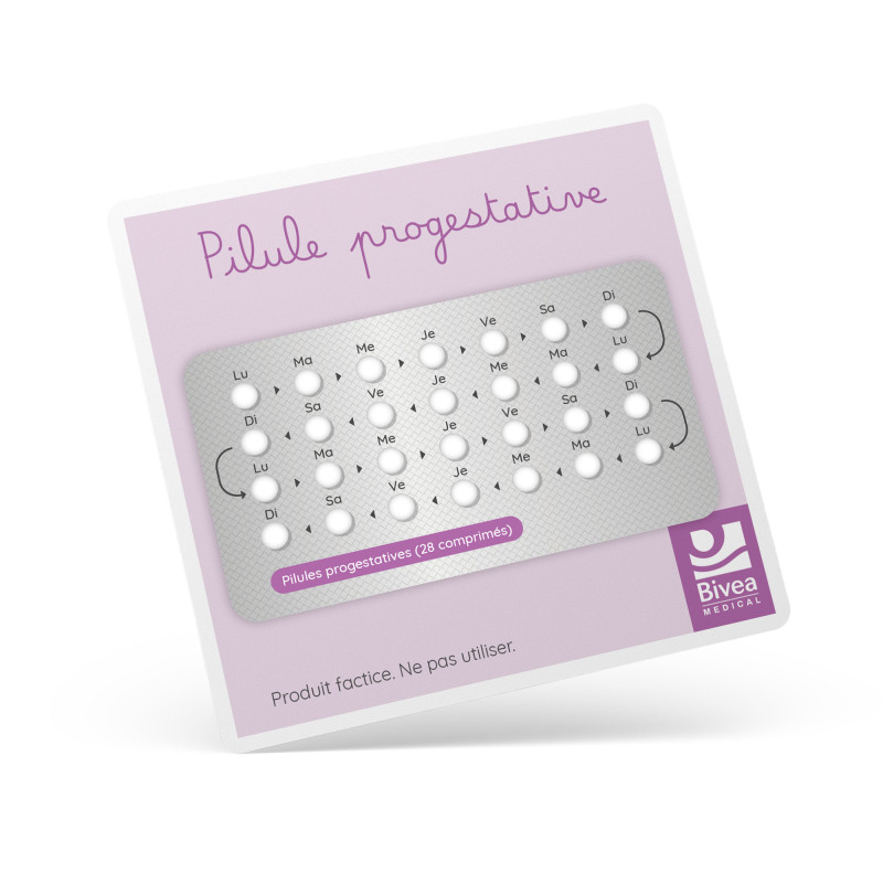 Plaquette pilule progestative de démonstration