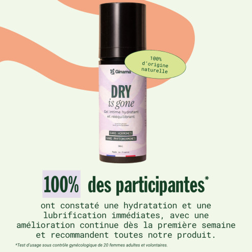 Résultat test d'usage gel intime dry is gone de ginama