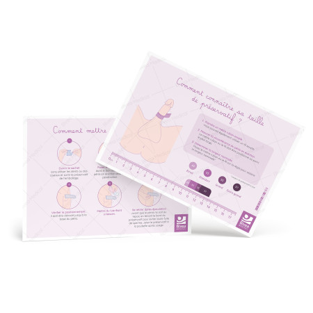 Illustration utilisation et choix de la taille du préservatif