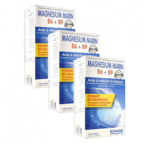 lot de 3 Magnésium Marin B6 100 gélules