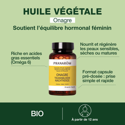 Capsules Huile Végétale Onagre