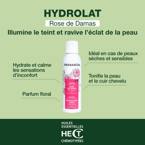 Eau florale Rose de Damas Bio