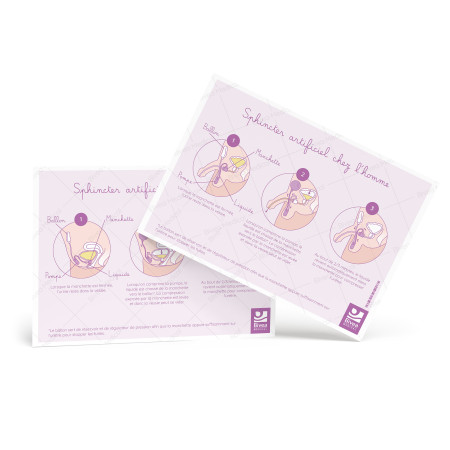 schéma utilisation sphincter artificiel chez l'homme et la femme
