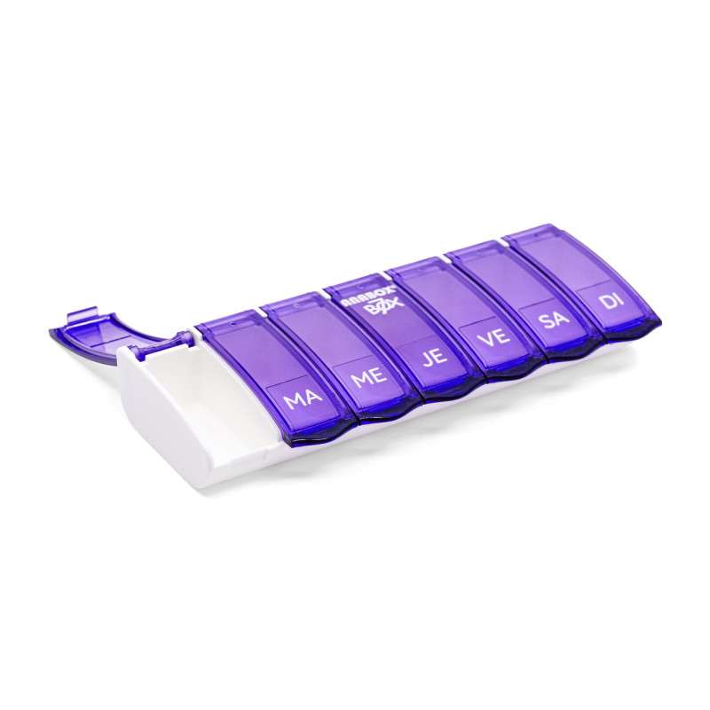 Pilulier hebdomadaire Anabox Box7 Violet