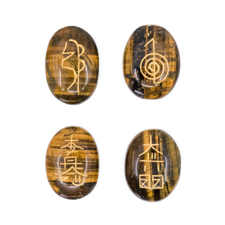 Reiki Set de 4 pierres Oeil...