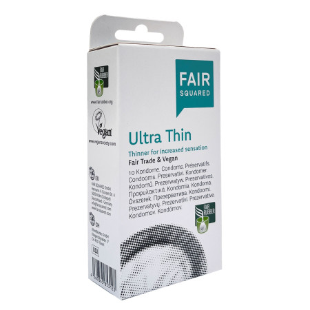 préservatifs ultra fins fairtrade de fairsquared boite de 10