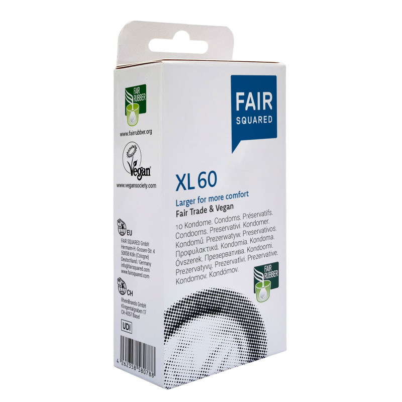 préservatifs XL certifiés fairtrade de fair squared boite de 10