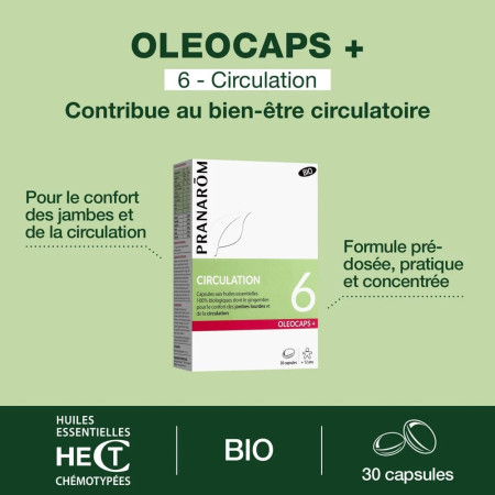 Capsules Oléocaps + 6 Circulation