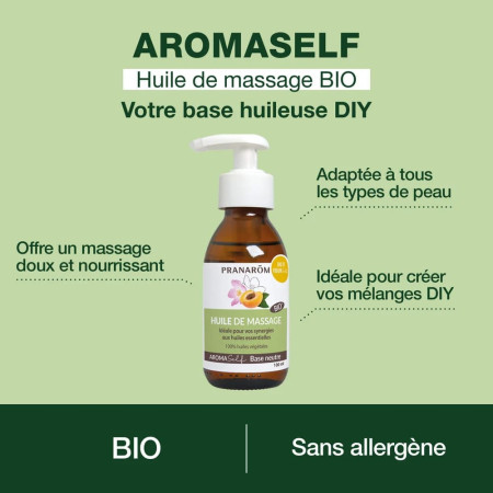 Huile de massage neutre Bio