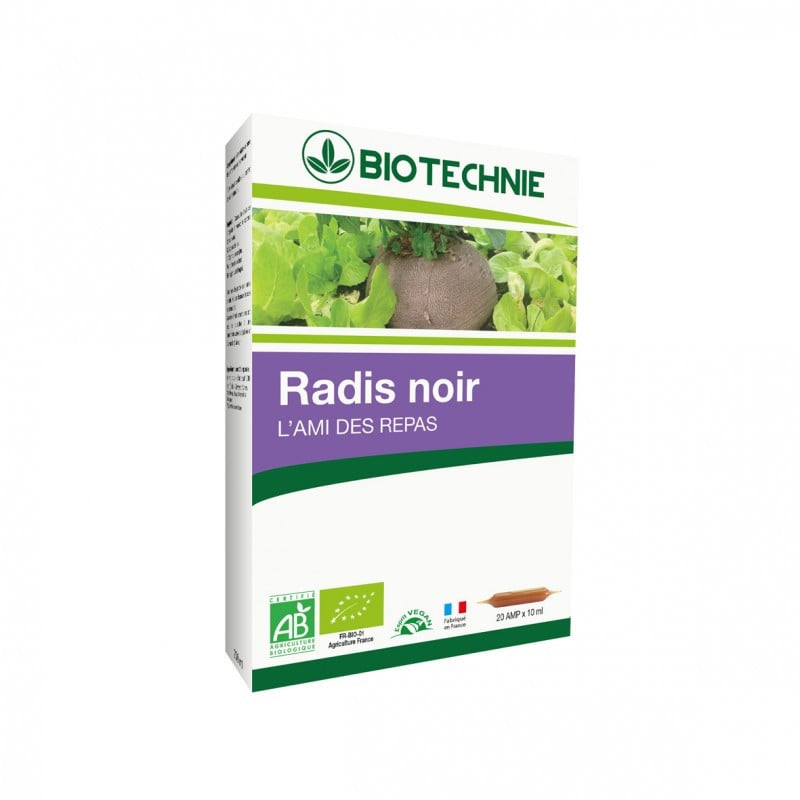 Radis Noir bio L'ami des repas Biotechnie en ampoules