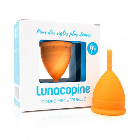 Lunacopine cup menstruelle orange boîte petite taille