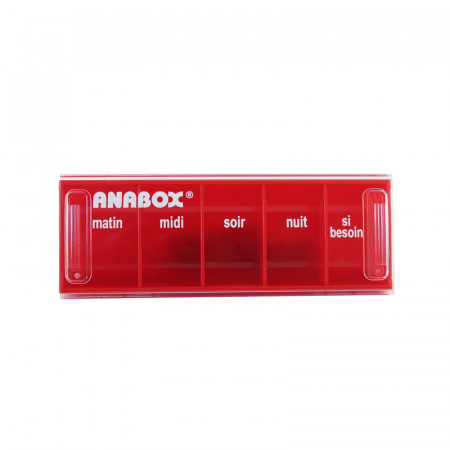 Pilulier Anabox journalier rouge
