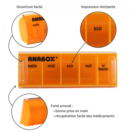 Pilulier Anabox journalier Moutarde