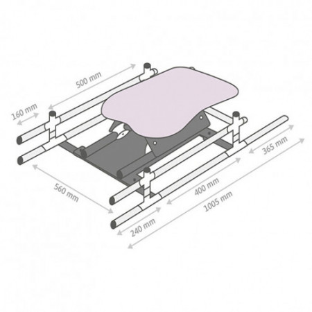 Main courante avec barre de traction