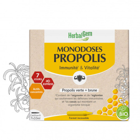 Monodoses Propolis Immunité et vitalité 7x10ml