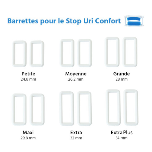 Barrettes Stop-Uri Confort taille et dimension