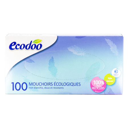 Boîte de 100 mouchoirs écologiques