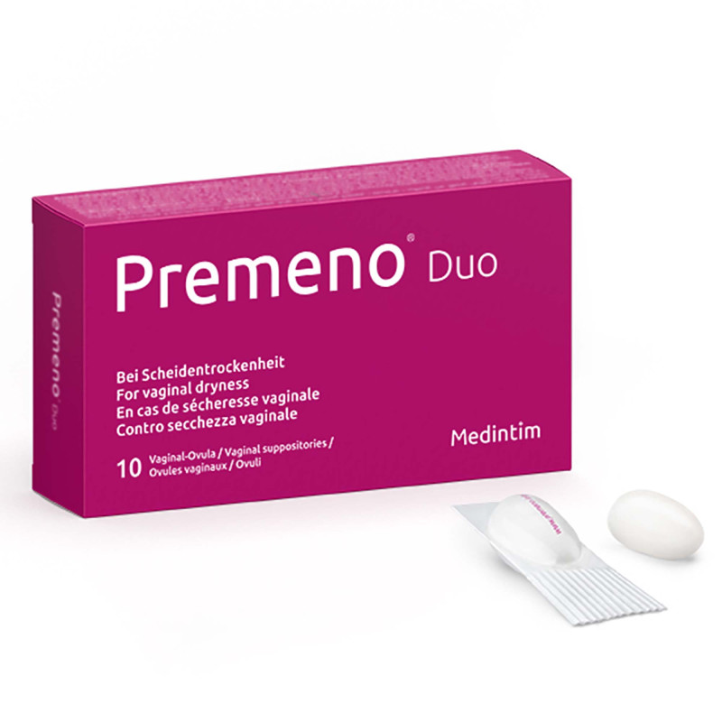 Boite et ovule premeno duo pour la secheresse intime