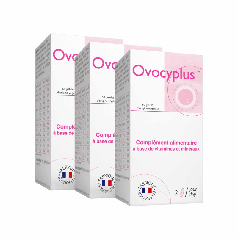 Lot de 3 boîtes Ovocyplus pour favoriser la fertilité de la femme