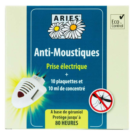 Prise électrique anti moustiques et 10 recharges