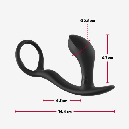 Anneaux pénien + plug anal Bootie ring dimensions