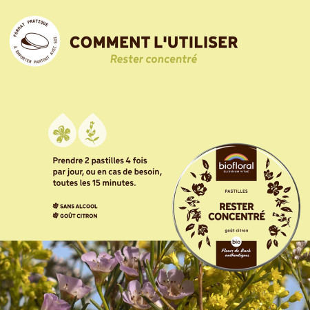 Pastilles Rester concentré Bio