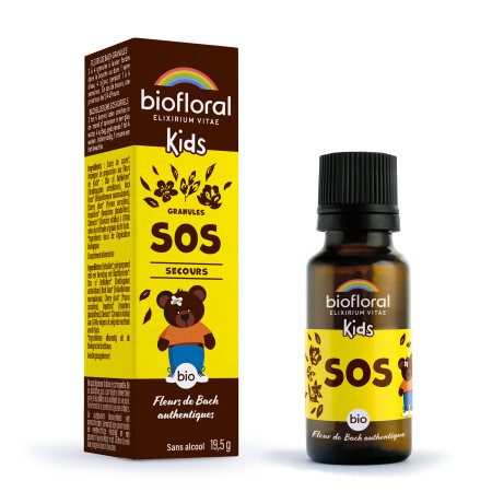 Granules SOS Secours Fleurs de Bach bio pour enfants